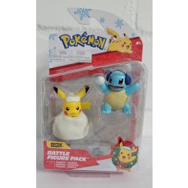 Pokémon - Schiggy & Pikachu Weihnachtsedition - Battle Figure Pack Actionfiguren