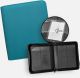 TCG Guru 4- Pocket Toploader Zip Binder Xenon Turquoise